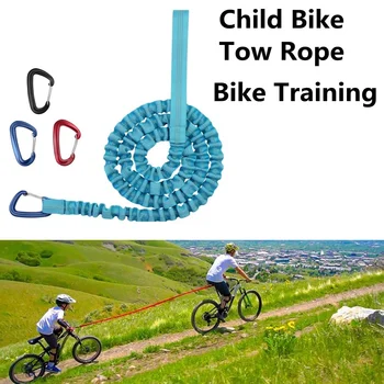 Детский буксировочный трос, эластичный банджи-шнур для детского велосипеда, совместимый со всеми крючками для горных велосипедов, для аварийного бездорожья автомобиля большой грузоподъемности
