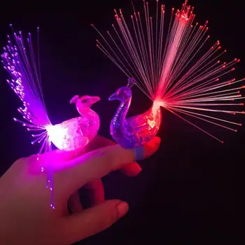Детский подарок Светящаяся форма павлина для новизны пальчиковая лампа 3шт пальчиковая лампа на Рождество Рождество