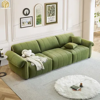Диван из скандинавской ткани Итальянский минималистичный Электрический Функциональный Кожаный диван для больших и малых помещений