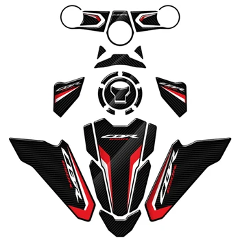 Для Honda CBR650R 2019-2022 3D Карбоновая Наклейка с Тройным Коромыслом Defender Для защиты Боковых Накладок бака