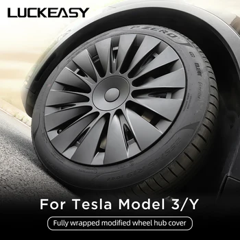 Для Tesla Model3 Крышка Ступицы Колеса 2023 Модель Y Замена Колпака Ступицы 18 19 Дюймов Все Включено Аксессуары Для Колесных Колпаков 4ШТ