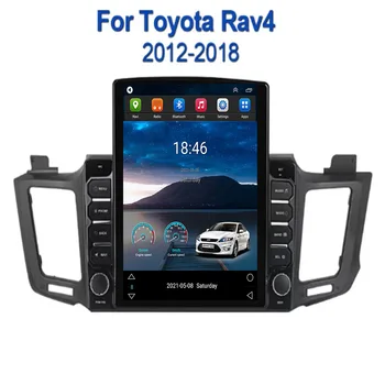 Для Tesla Style 2Din Android12 Автомагнитола Toyota RAV4 4 XA40 5 XA50 12 + Мультимедийный Видеоплеер GPS Стерео Carplay DSP Камера