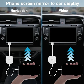 Для проводного Carplay Автомобиль преобразуется в беспроводной автомобильный беспроводной Быстрый и простой в использовании Подходит для Iphone AI BOX Square