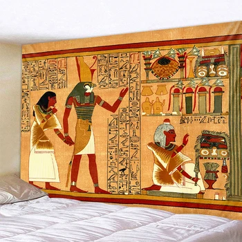Древнеегипетская пирамидальная фреска украшение дома, гобелен, психоделическая сцена, богемный декоративный гобелен, простыня, висящая на стене
