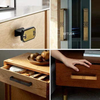Европейский бронзовый шкаф, дверная ручка ящика шкафа, современный простой шкаф для обуви, Маленькая ручка с одним отверстием, Дверная ручка шкафа