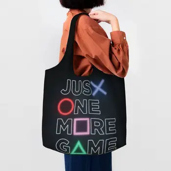 Еще одна игра, сумки для покупок, женские сумки для видеоигр, Геймерская Холщовая сумка для покупок через плечо, сумка большой емкости.