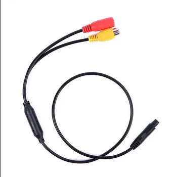 жгут сигналов резервной камеры заднего вида для автомобиля 1шт, 4-контактный разъем для подключения к жгуту проводов CVBS RCA-розетки

