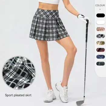 Женская плиссированная юбка-шорты Спортивная, с высокой талией, сексуальная, подростковая, для бега, танцев, йоги, тенниса, гольфа, поддельная юбка из двух частей MM372