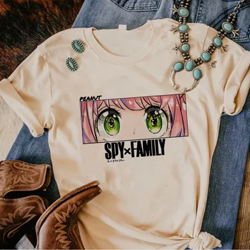 Женская футболка Anya, футболка с японским графическим комиксом, дизайнерская одежда для девочек