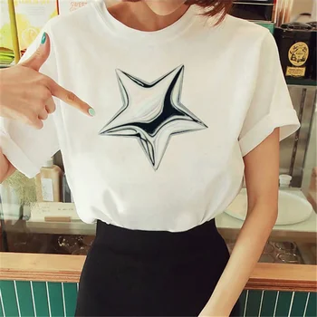 Женская футболка Y2k Star с графическим рисунком, одежда для девочек 2000-х