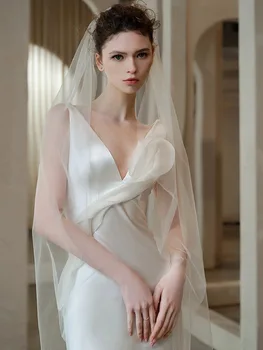 Женские простые французские свадебные платья с V-образным вырезом, сексуальные сказочные Белые платья для выпускного вечера с открытой спиной, vestidos