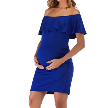 Женское платье для кормления с V-образным вырезом для беременных, повседневное платье для беременных без рукавов Soild One Shoudler, платье для кормления грудью, одежда для кормления грудью