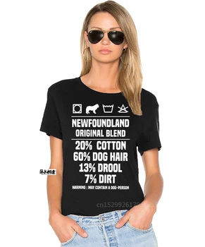 Забавная оригинальная футболка с изображением Ньюфаундленда, подарочная футболка для собак, черная для мужчин и женщин, хлопковая футболка на заказ
