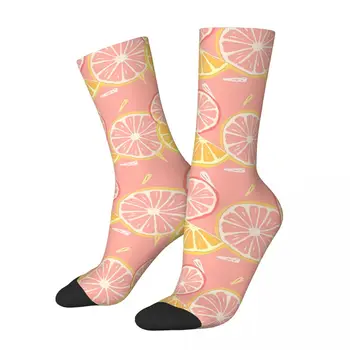 Забавные мужские носки с цитрусовой розой, винтажные фруктовые носки в стиле хип-хоп Crazy Crew, подарочный носок с рисунком
