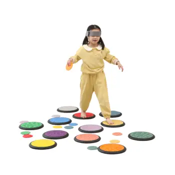 Заводские продажи разноцветных пластиковых тактильно-сенсорных дисков тактильная балансировочная пластина С завязанными глазами и босиком Тактильные диски Сенсорные диски