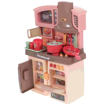 Игровая Кухонная игрушка для детей, Интерактивные Детские игрушки для еды, Электрическая Детская посуда для приготовления пищи, Пластиковая девочка
