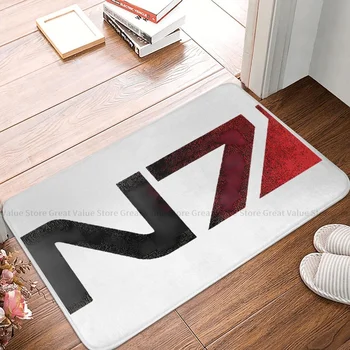 Игровой противоскользящий коврик Mass Effect ME1 Коврик для гостиной N7 С потертым логотипом, ковер для прихожей, Коврик для входной двери, декоративный коврик для помещений