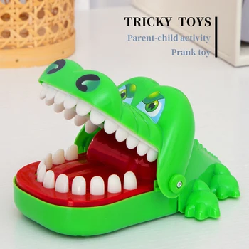 Игрушки с зубами крокодила для детей, игры с аллигатором, кусающим палец стоматолога. Забавные для вечеринок и детей, игра на удачу, розыгрыши детских игрушек