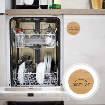Идентификационная Табличка посудомоечной Машины Круглые Магниты Знак 