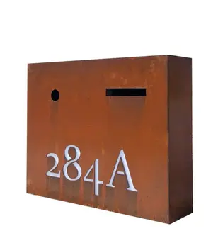Изготовленный на заказ вертикальный ящик из кортеновой стали для сбора посылок, коробка для газет, почтовый ящик