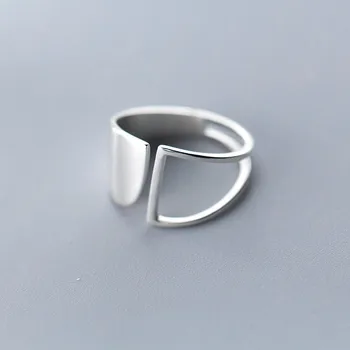 Индивидуальное Простое Большое кольцо с открытой линией, геометрические кольца на палец Для женщин, Ювелирные изделия в готическом стиле в стиле панк, подарки