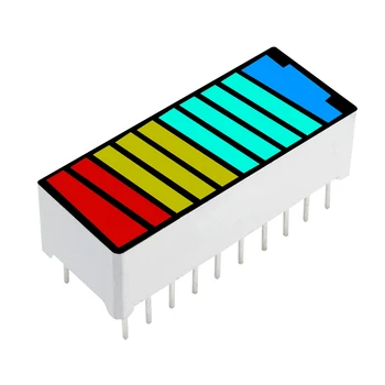 Индикатор емкости литий-ионного аккумулятора Тестер Светодиодная лента Цифровая трубка 10 Сегментный четырехцветный модуль отображения Курсор
