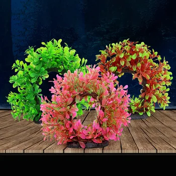 Искусственные водные растения Круглая Трава Подводные Украшения Аквариум С рыбками Аквариум Ландшафтный декор Растения Аксессуары