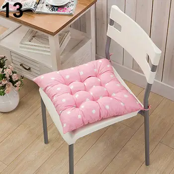 Квадратная подушка для стула 40x40 см, Дышащая мягкая Толстая подушка для сиденья, привязанная к подушке для стула, Нескользящая подушка для стула для обеденного стола