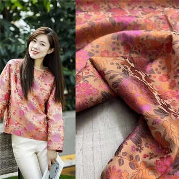 Классический модный стиль с изображением пиона, высококачественная шелковая ткань из нематериального культурного наследия Сун Цзинь, роскошное брендовое дизайнерское платье-пальто