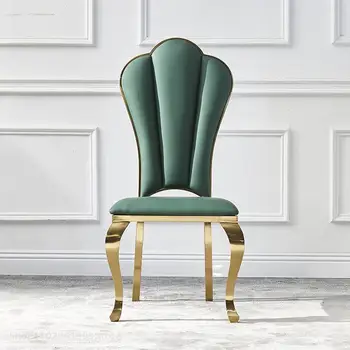 Кожаные стулья для гостиной, обеденные Стулья для гостиной из Скандинавского металла, Дизайнерская Роскошная мебель для дома Woonkamer Stoelen WK50LC