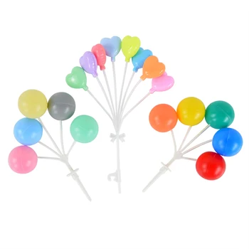 Коллекция воздушных шаров розового и синего цветов, 1 шт., Топпер для торта Для украшения вечеринки, Десерт, Прекрасные подарки, Флаги для свадебного торта на день рождения.