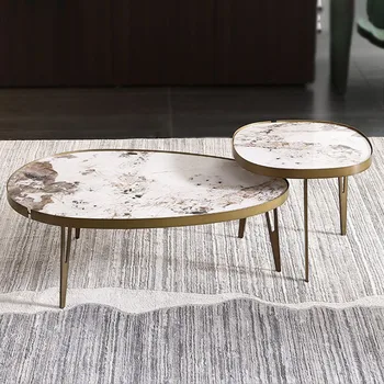 Комбинация размеров каменной плиты Pandora легкий роскошный домашний маленький дом простой дизайнерский чайный столик