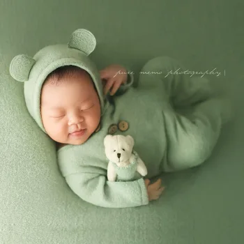 Комплект из 3 шт. Реквизит для фотосъемки новорожденных Панд, Одежда для новорожденных, Аксессуары для фотосессии, одежда для фотосессии для девочек