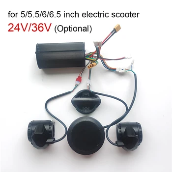 Контроллер электрического скутера 24 В/36 В, Цифровой дисплей, акселератор, тормоз, светодиодная передняя подсветка для 5 