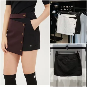 Корейская версия юбки для гольфа, женское мини-платье, спортивная модная юбка с высоким воротом