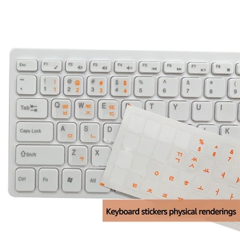 Корейские наклейки на клавиатуру, матовые буквы на клавиатуре из ПВХ, прозрачные для ПК, ноутбука, настольной клавиатуры ноутбука