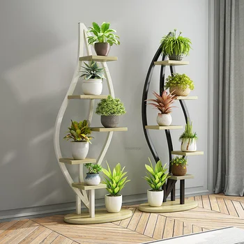 Креативная многослойная подставка для растений, украшения для помещений, Открытый балкон, полка для цветов с зеленой редиской, стеллаж для цветочных горшков в гостиной на полу.