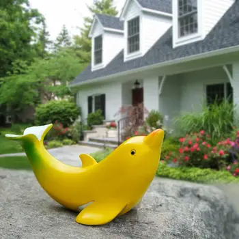 Креативные Скульптуры из смолы с бананом и дельфином, украшения для сада, Ремесла, безделушки