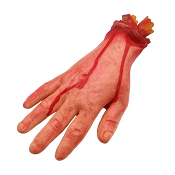 Кровавый ужас Страшный реквизит для Хэллоуина Поддельная отрубленная рука в натуральную величину Ручной Дом Страшный Кровавый