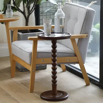 Круглый обеденный журнальный столик Маленькие минималистичные журнальные столики из низкого дерева среднего размера Современный дизайн мебели для гостиной в скандинавском стиле