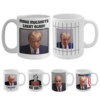 Кружка Trump 2024, Кофейная кружка Новинка, Керамическая чашка для чая с рисунком Trump, Устойчивая к выцветанию, Профессиональные Кружки Trump, Аксессуары для напитков.