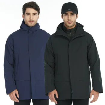 Куртка-ракушка средней длины, мужская флисовая теплая пуховая куртка для скалолазания, состоящая из двух частей, 
