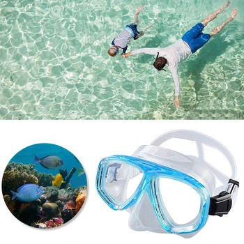 Легкие очки для дайвинга с защитой от протечек, очки для подводного плавания с крышкой для носа, ударопрочная маска для дайвинга из закаленного стекла для мужчин и женщин