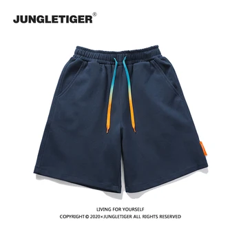 Летние универсальные мужские капри Jungle Tiger, средние брюки, Большие Свободные спортивные повседневные хлопчатобумажные шорты