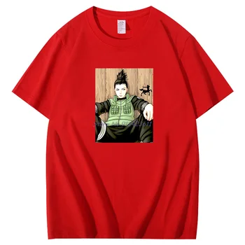 Летняя футболка для мужчин с изображением Манги Шикамару, Хлопковые футболки с коротким рукавом, мужская Уличная одежда Harajuku, Мужская одежда
