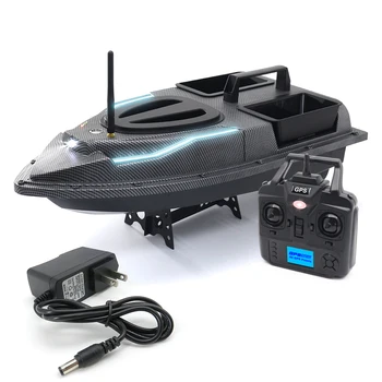 Лодка с GPS-приманкой для рыбалки 500 м Лодка с дистанционным управлением, Двухмоторный радиоуправляемый эхолот, Рыболовный фидер, Поддержка загрузки 1,5 кг, Автоматический Возврат