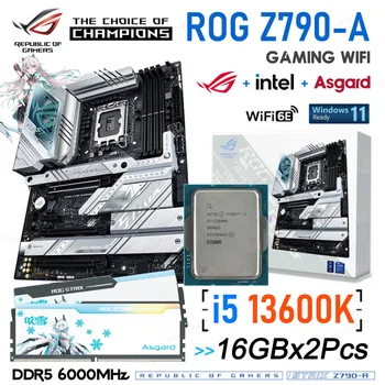 Материнская плата ASUS ROG STRIX Z790-A GAMING WIFI DDR5 M.2 Gaming С процессором Intel Core i5 13600K Asgard 6000 МГц 32 ГБ комбинированной RGB-памяти