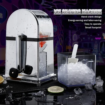 Машина для дробления ледяных блоков, многофункциональная машина для измельчения снежных конусов, портативная коммерческая рукоятка для кухни дома