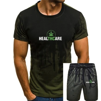 Медицинская футболка Thc Heal Healthcare Weed Shirt. Новая летняя хлопчатобумажная одежда для фитнеса из 8 цветов с круглым вырезом, футболка с фильмом
