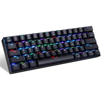 Механическая игровая клавиатура MOTOSPEED CK61 RGB, 61 клавиша с красными переключателями, защита от ореолов с подсветкой для игр